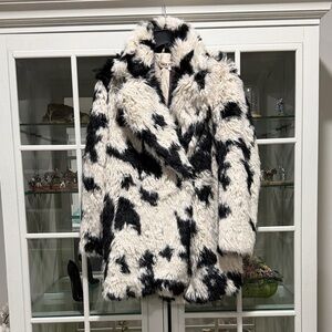 Nasty Gal Black and White Teddy Jacket